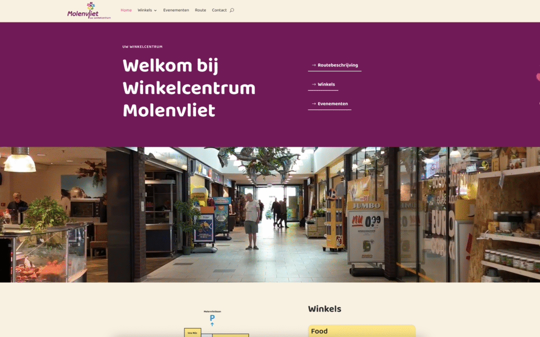 Winkelcentrum Molenvliet zet online de toon met een nieuwe website