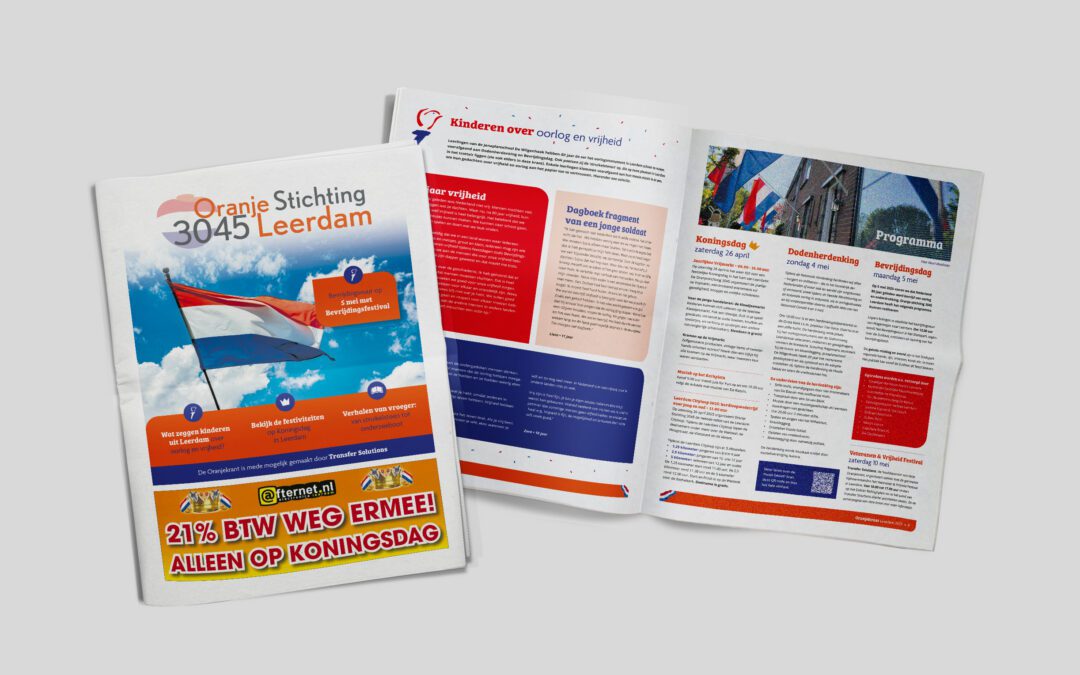 Oranje-Stichting 3045 zet 80 jaar bevrijding extra kracht bij met een Oranjekrant